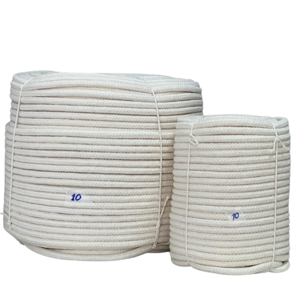 Corda Trançada de Algodão 10mm - Rolo