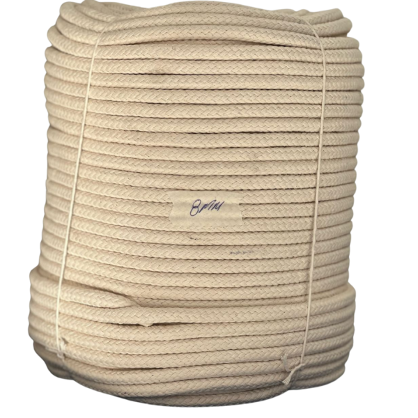 Corda Trançada de Algodão 8mm - Rolo