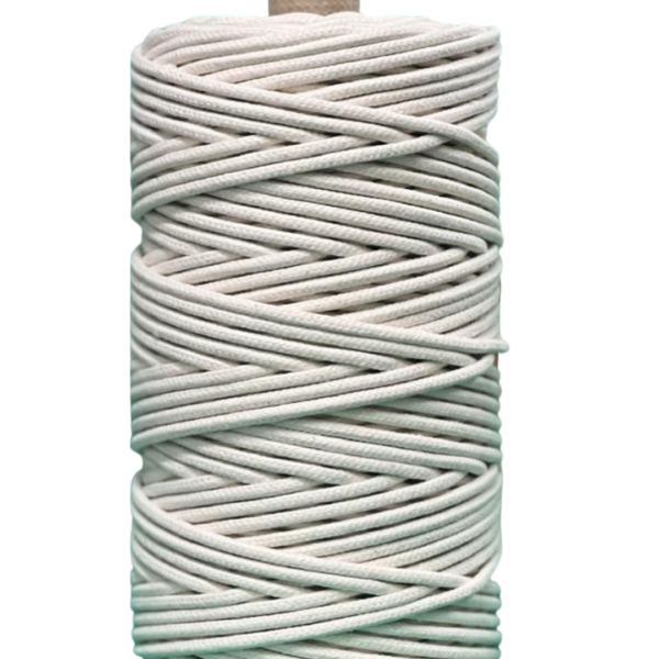 Corda Trançada de Algodão 4mm - Rolo