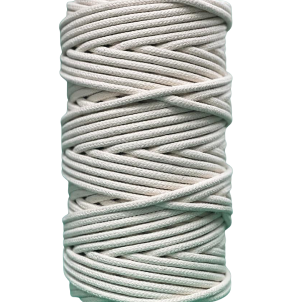 Corda Trançada de Algodão 5mm - Rolo