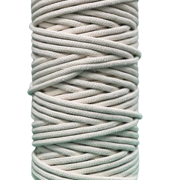 Corda Trançada de Algodão 6mm - Rolo