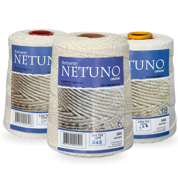 Barbante Netuno Crochê 600g - Cru